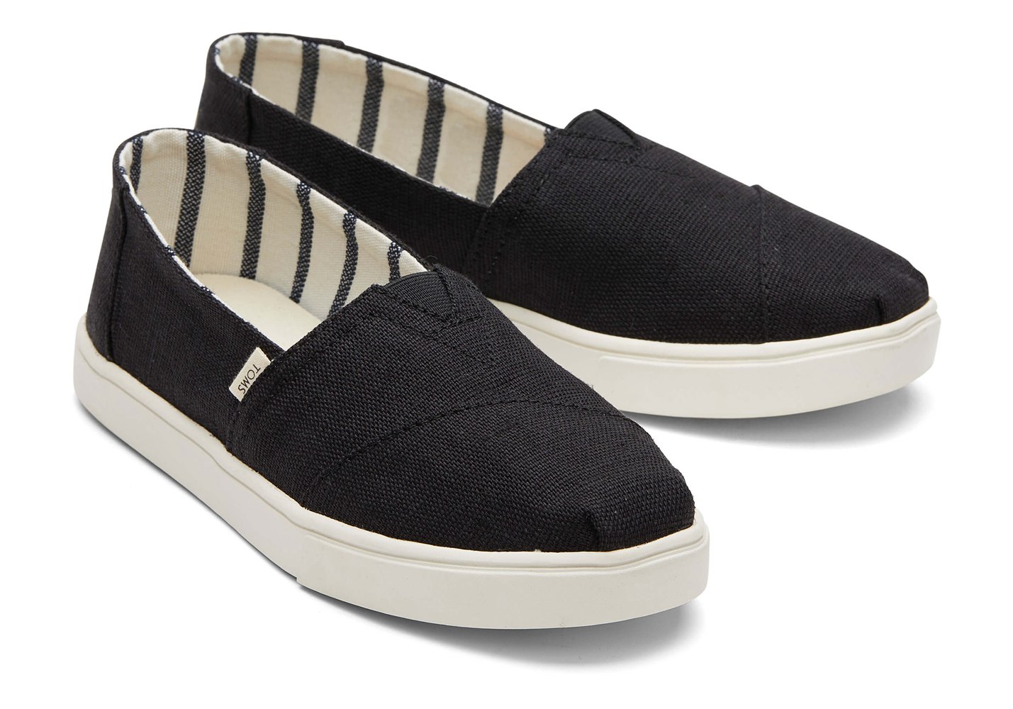 Toms Espadryle Damskie Czarne - Alpargata Cupsole Slip On - 64HYWMFCQ